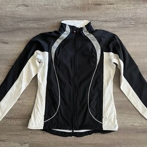 RARE EUC Lululemon Running Jacket Water-Resistant Reflective Black White Grey 6